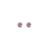 14K WG .45CTW BEZEL SET CREATED ALEXANDRITE STUDS