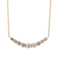 EMBERLIGHT 14K YG 2.01CTW WHT/BRN OVAL EARRINGS