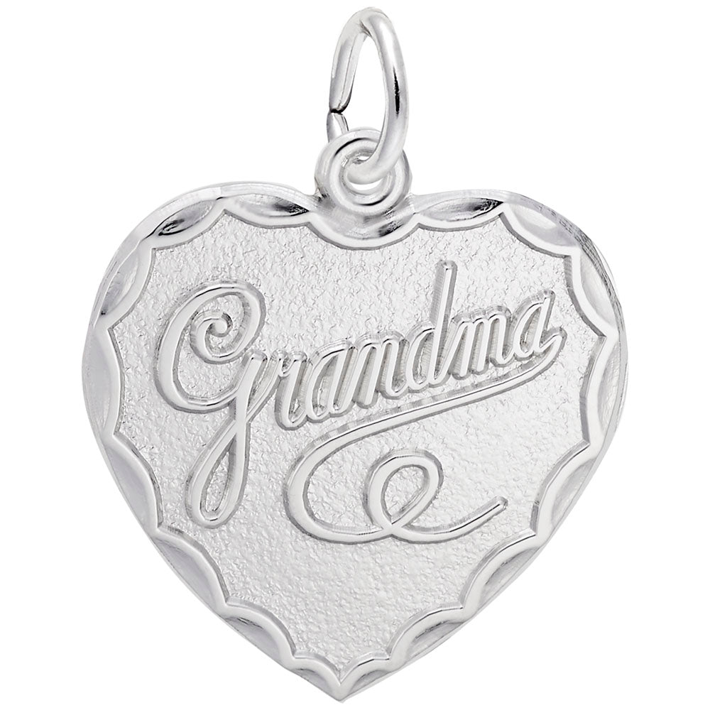 STERLING GRANDMA HEART CHARM