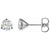 1CTW 14K White Gold Round Brilliant Diamond Earrings.