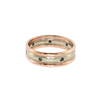 10KT TWO TONED BLACK DIA BAND SIZE 10