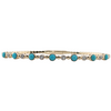 14kt Yellow Gold .79tgw Turquoise .14ctw Diamond Flex Bangle.