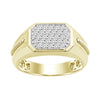 14K Yellow Gold and Diamond Gentleman's Ring