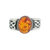 S/S AMBER CELTIC KNOT RING S