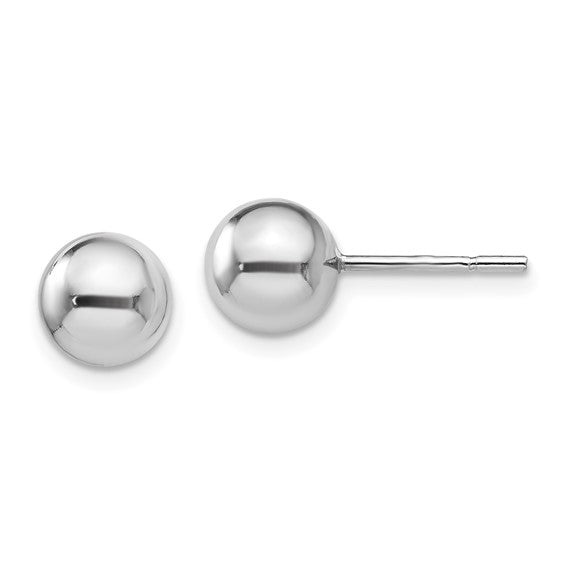 Sterling Silver 7MM Ball Stud Earrings