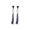 S/S GEOMETRIC LAPIS EARRINGS