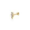 14K YG .05CTW G-H SI+ MQ SHAPE