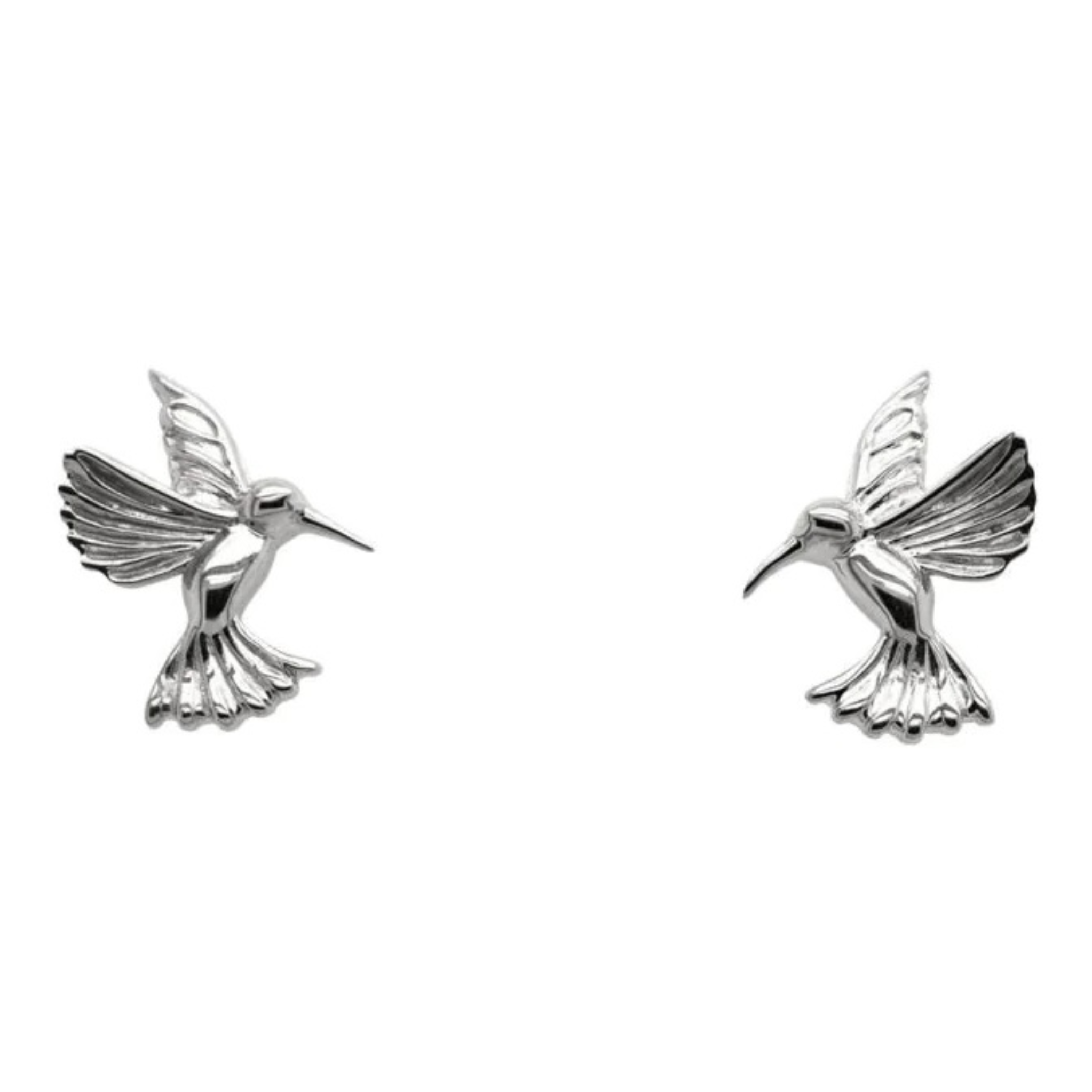 Sterling Silver Hummingbird Stud Earrings