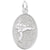 Sterling Silver Martial Arts Oval Disc Charm