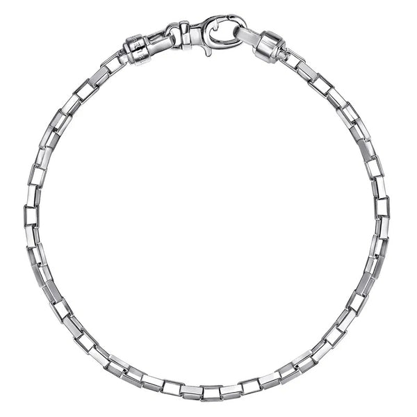 Sterling Sliver Box Bracelet 8in