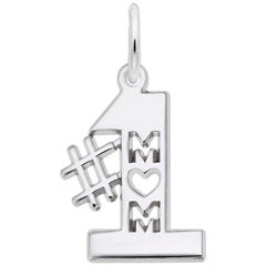 STERLING #1 MOM CHARM