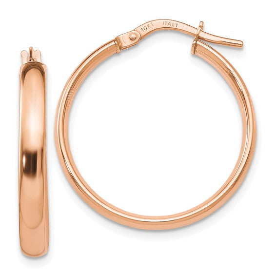 10K Rose Gold Hoop Earrings