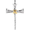 STERLING 14K YG CROSS PENDANT
