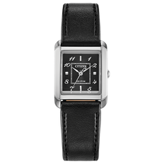 Citizen Eco Drive Bianca with Black Leather Strap Watch EW5600-01E