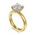 14K Yellow Gold Neema 3CT Small Hidden Halo Engagement Semi-Mount
