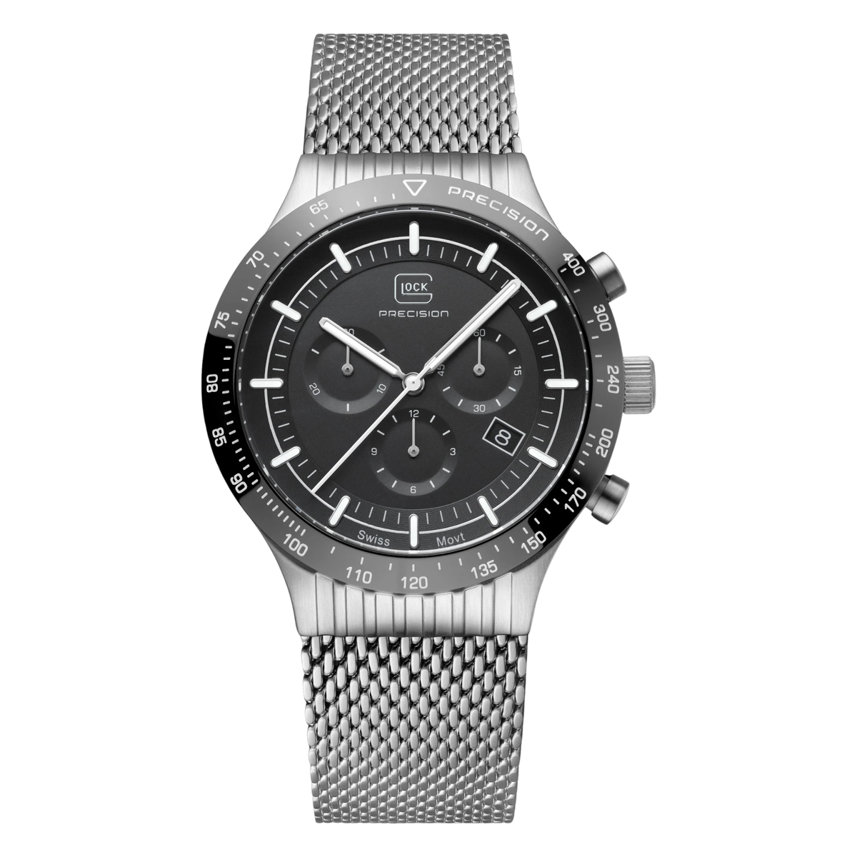 GLOCK GW-34-4-24  Limited Edition Stainless Steel Watch with Mesh Strap