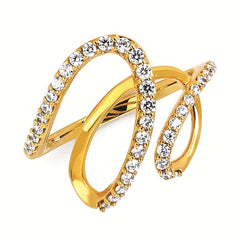 14K YG .40CTW SWIRL RING