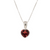 STERLING GARNET HEART PENDANT