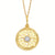 14K YG .02CTW CIRLCLE PENDANT