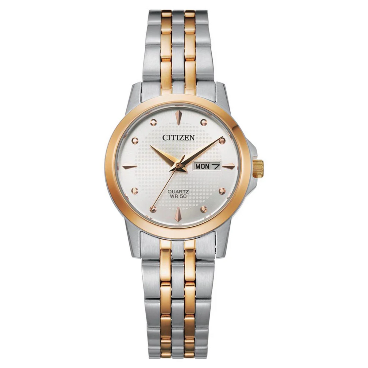 Citizen Quartz Two Tone Day/Date Watch EQ0605-53A