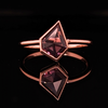 14K Rose Gold Geometric Sapphire Slice Ring
