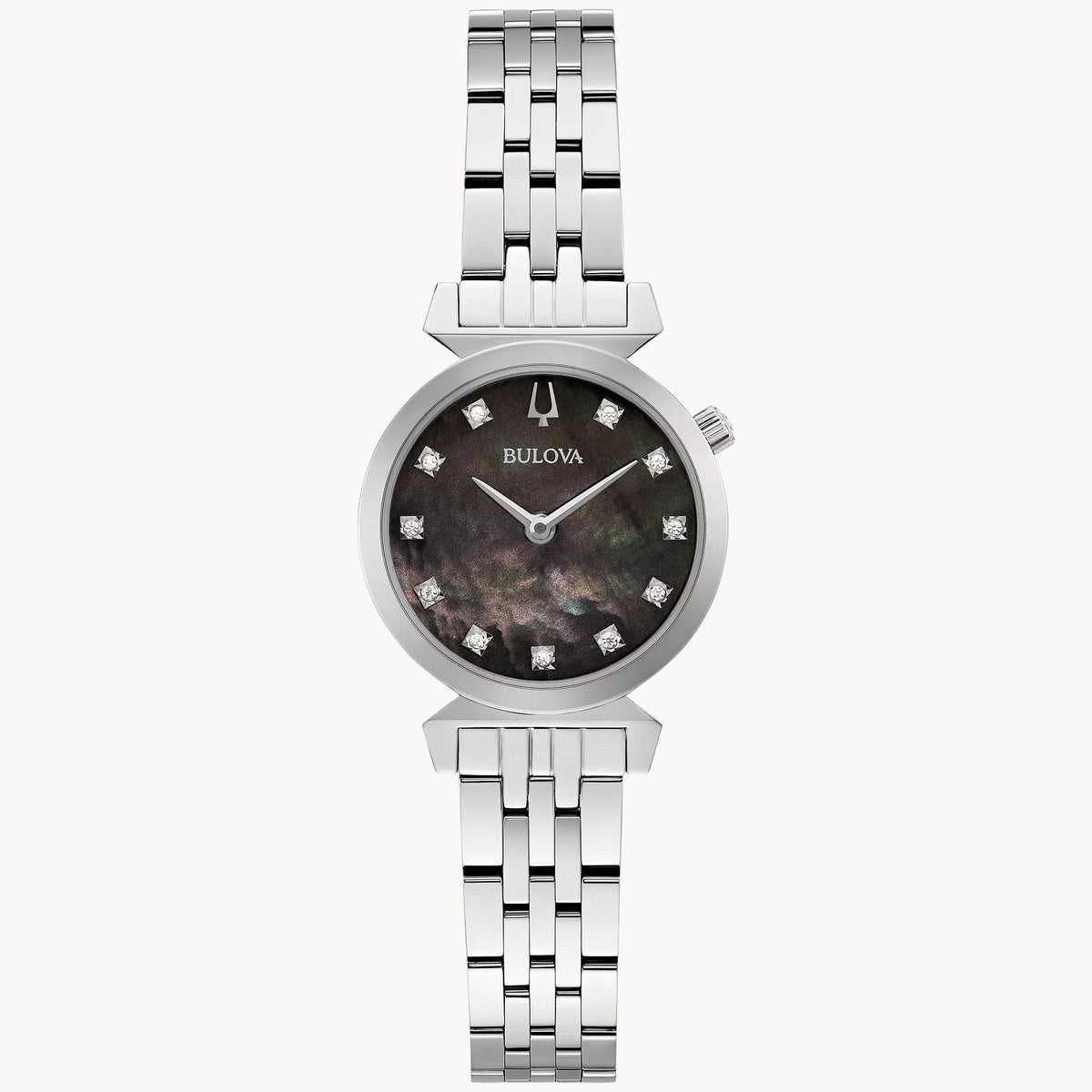 Bulova Regatta Mother of Pearl & Diamond Watch in Stainless 96P221