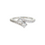 Estate 14kt White Gold Diamond .81ctw Bypass Ring