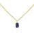 18kt Yellow Gold .23ct Blue Sapphire Adjustable Necklace.