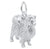 Sterling Silver Pomeranian Charm Pendant