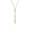 14K Yellow Gold Drop Necklace.