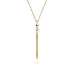 14K Yellow Gold Drop Necklace