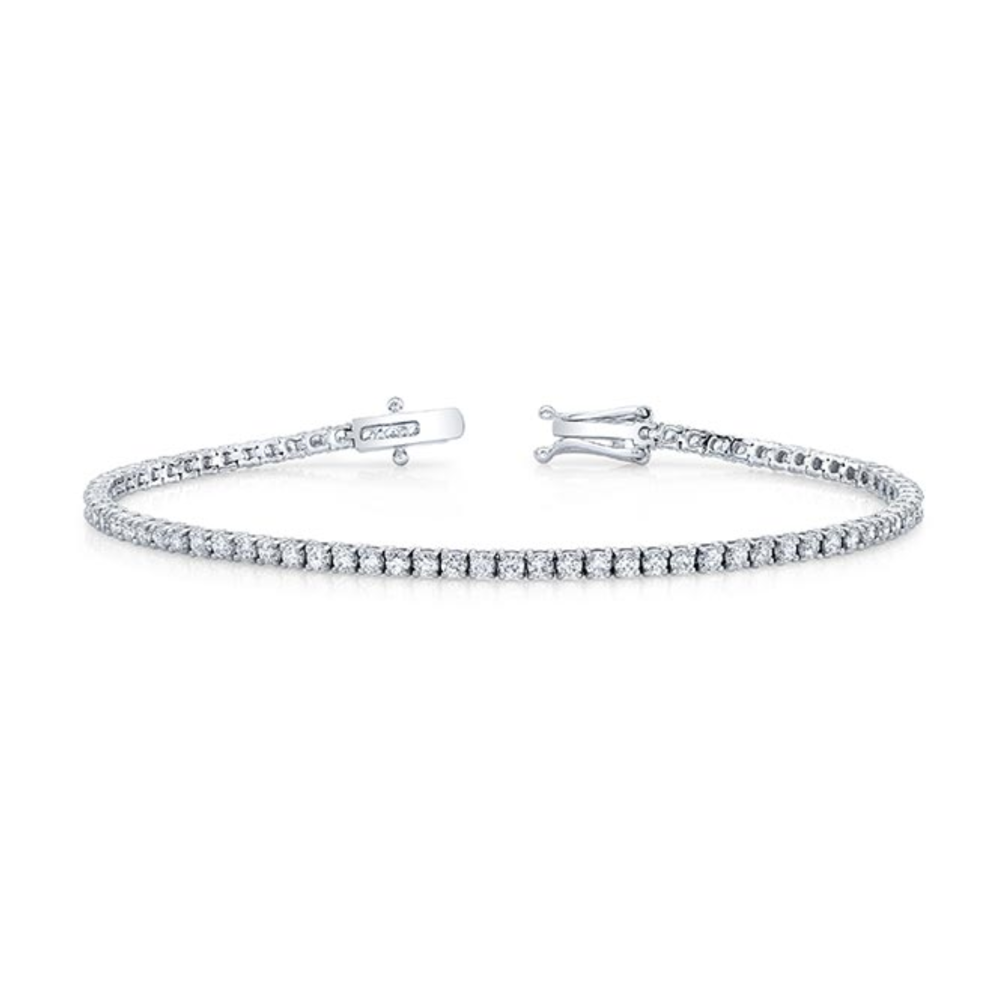 14K White Gold 3CTW Diamond Tennis Bracelet