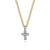 14K Two Tone Gold Chain With Cross Pendant
