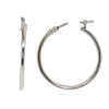 14kt White Gold Thin Hoops