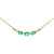 14K Triple Oval Emerald Necklace with Diamonds