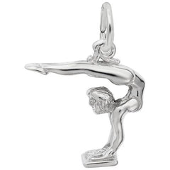 Sterling Silver Gymnast Charm