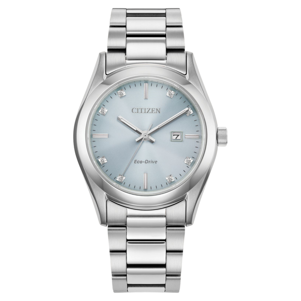 Citizen Eco Drive Sport Luxury Blue Dial Watch with Diamonds EW2700-54L