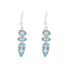 Sterling Silver Topaz Earrings in Blue