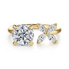 14K Yellow Gold Toi et Moi Round Diamond Engagement Ring
