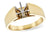 14K Yellow Gold Tapered Cathedral Semi-Mount Engagement Ring - Hold 1CT Center