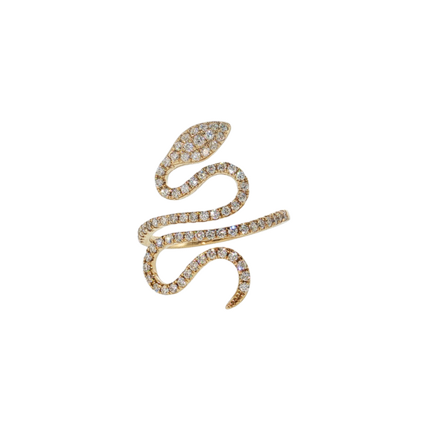 18K YG .63CTW DIAMOND SNAKE RING
