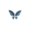 Estate Platinum .90ctw Sapphire .10ctw Diamond Butterfly Pendant and Pin Combo