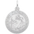 Sterling Silver St. Christopher Disc Charm.