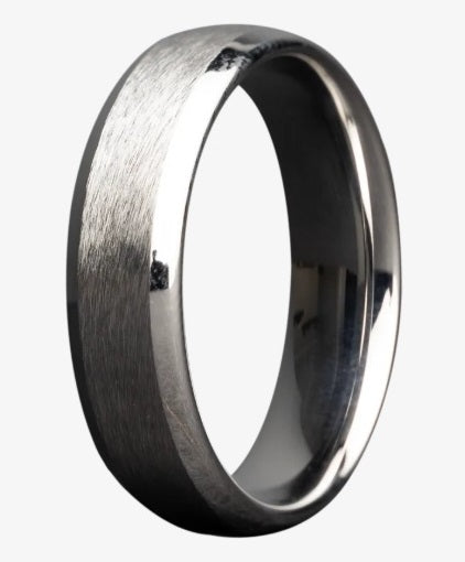 Cobalt Men's 6MM Bevel Edge Satin Center Ring Size 9