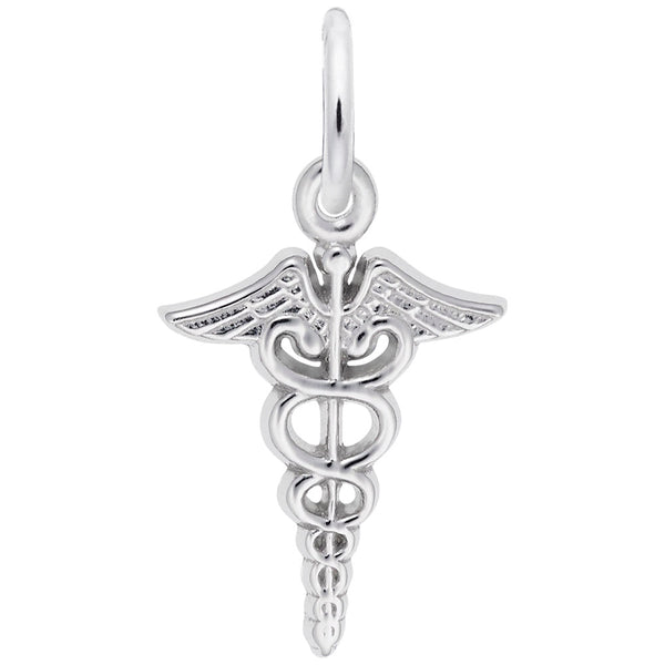 Sterling Silver Caduceus Charm