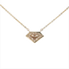 Estate 14kt Yellow Gold 1.02ct Fancy Brown VS1 Shield Necklace Adjustable 16iin-18in