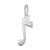 STERLING MUSIC NOTE CHARM