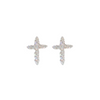 14K WG .23CTW DIA CROSS STUDS