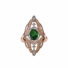 Estate 18kt Yellow Gold .98ct Tsavorite .27ctw Diamond Ring