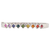 Sterling Silver Princess Cut Rainbow Bezel Bracelet
